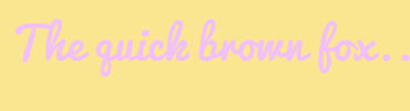 Image with Font Color F2BFFF and Background Color FAE591